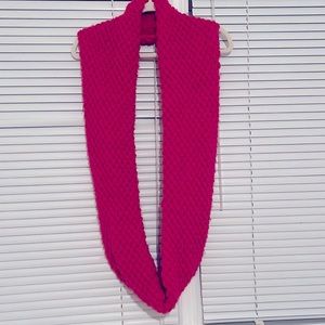 Fuchsia pink infinity scarf